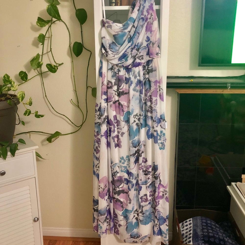 Ralph Lauren One Shoulder Maxi